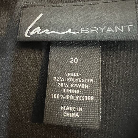 Lane Bryant Fit & Flare Dress Plus Sz 20 Black Metallic Gray V Neck Sleeveless - Picture 6 of 8